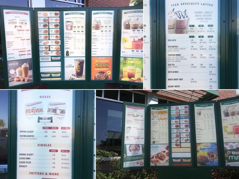 Krispy Kreme Menu