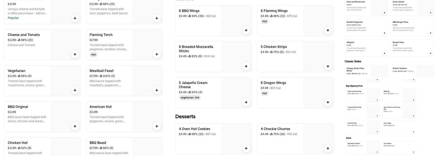 Pizza Go Go Lewisham Menu