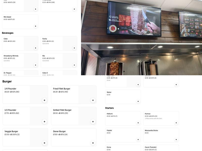 Charlton Kebab House Menu