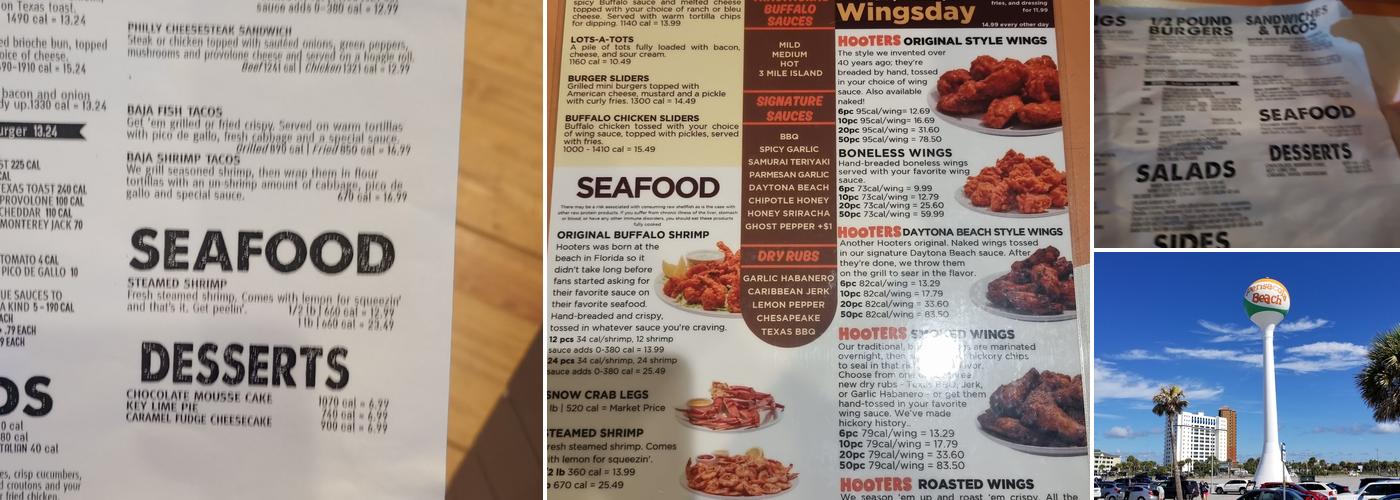 Hooters Menu