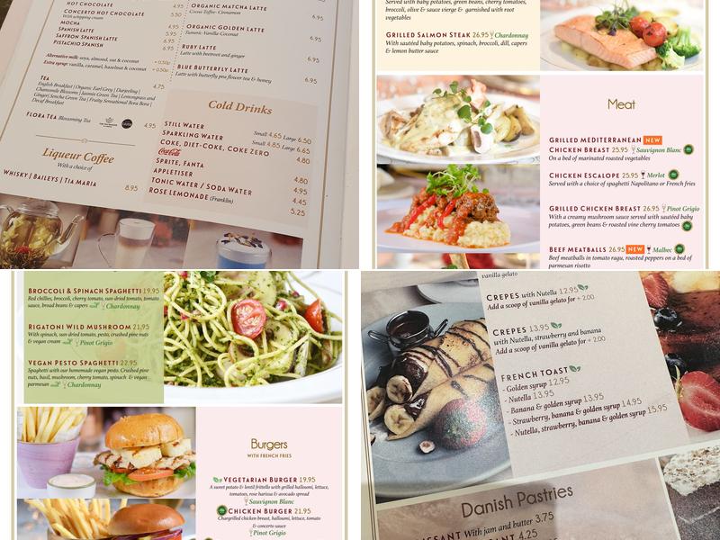 Caffè Concerto New Knightsbridge Menu