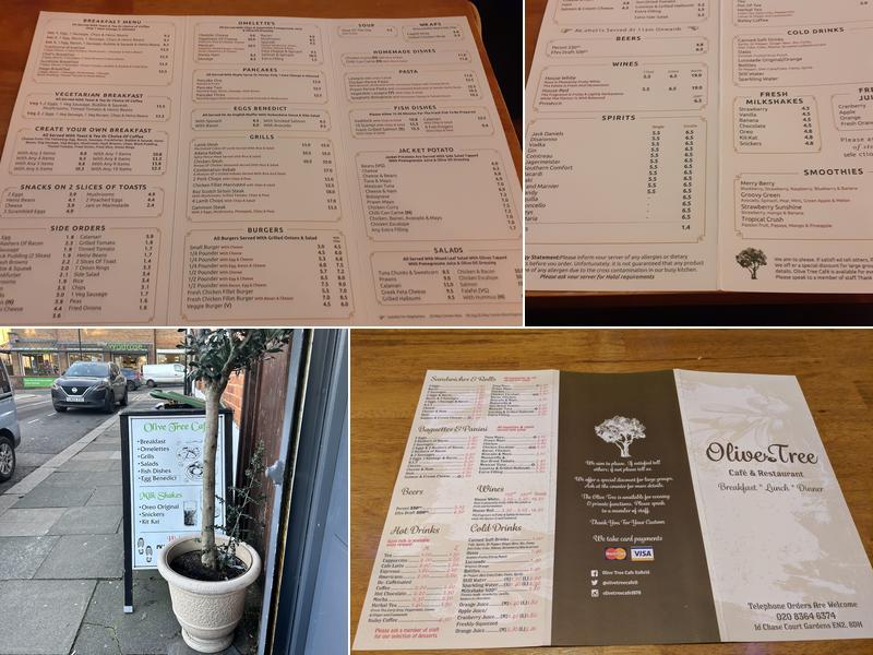 Olive Tree Cafe Menu