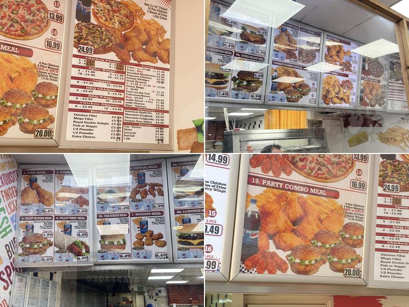 Royal Chicken & Pizza Menu
