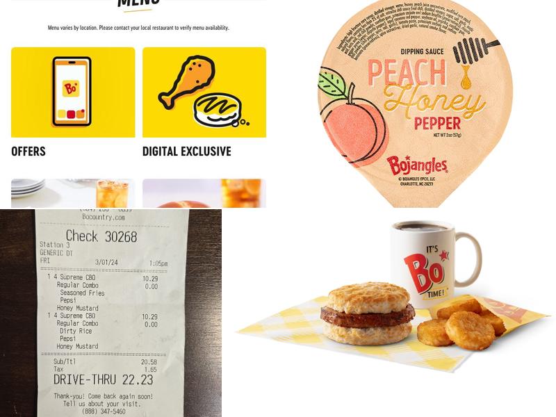 Bojangles Menu