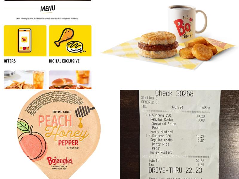 Bojangles Menu