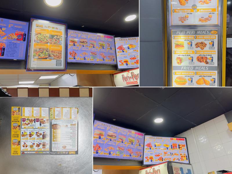 Peri Peri Chicken & Pizza Menu