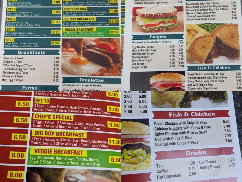 Harrold Hill Cafe Menu