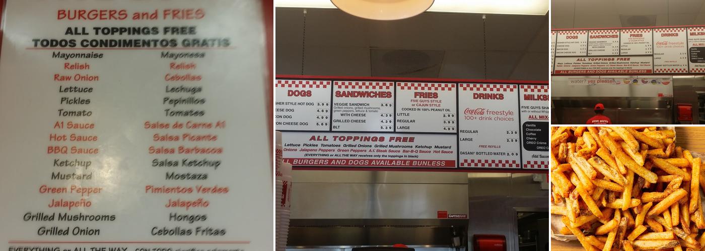 Five Guys Menu