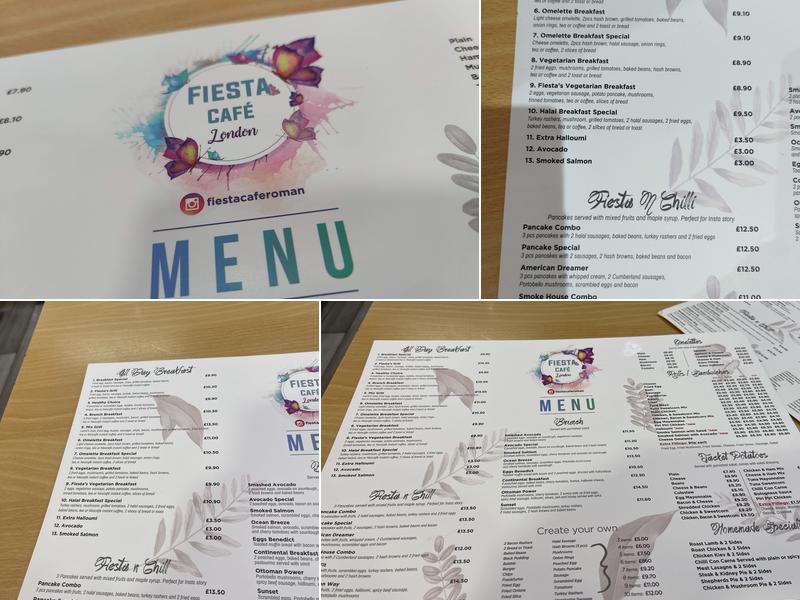 Fiesta Cafe Menu