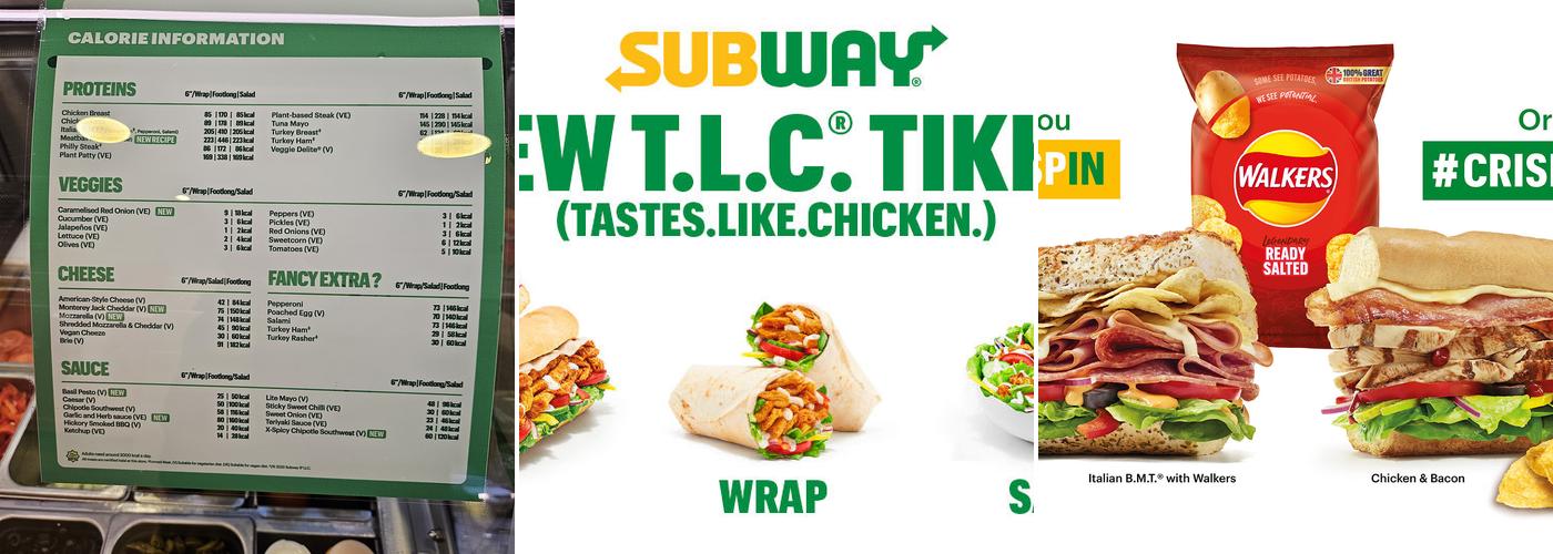 Subway Menu