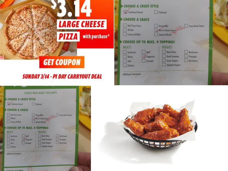 Cicis Pizza Menu