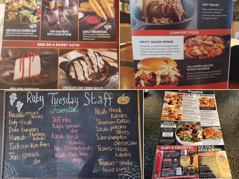 Ruby Tuesday Menu
