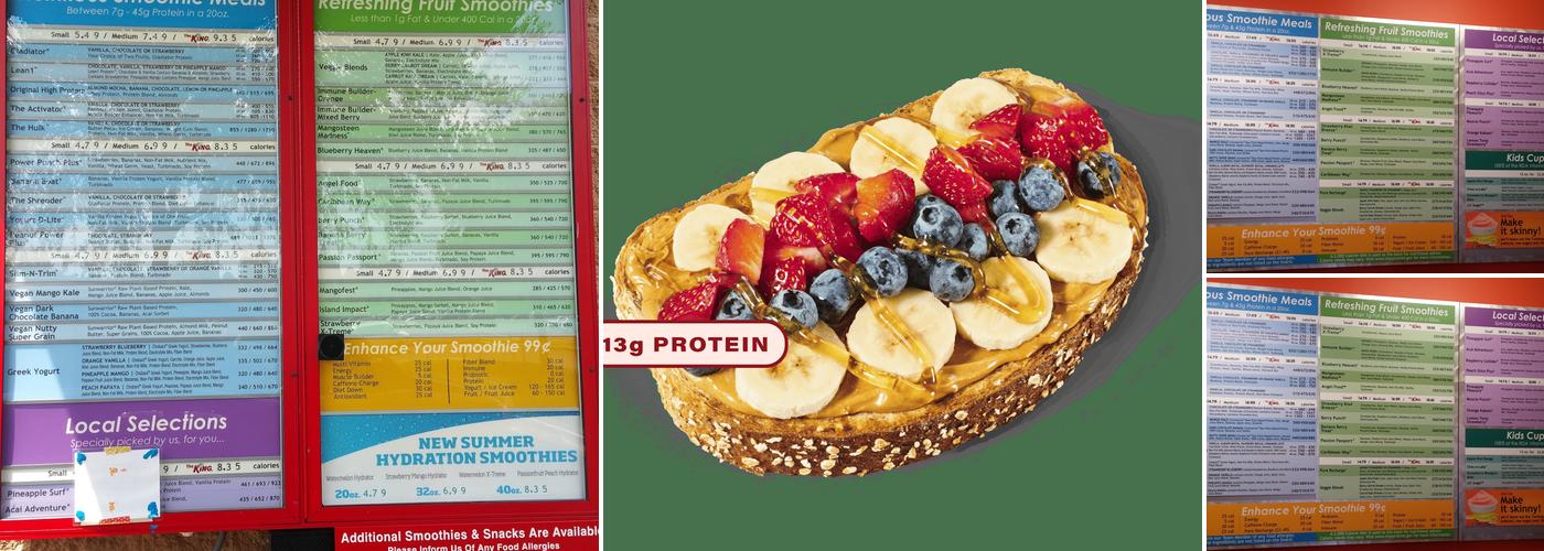 Smoothie King Menu