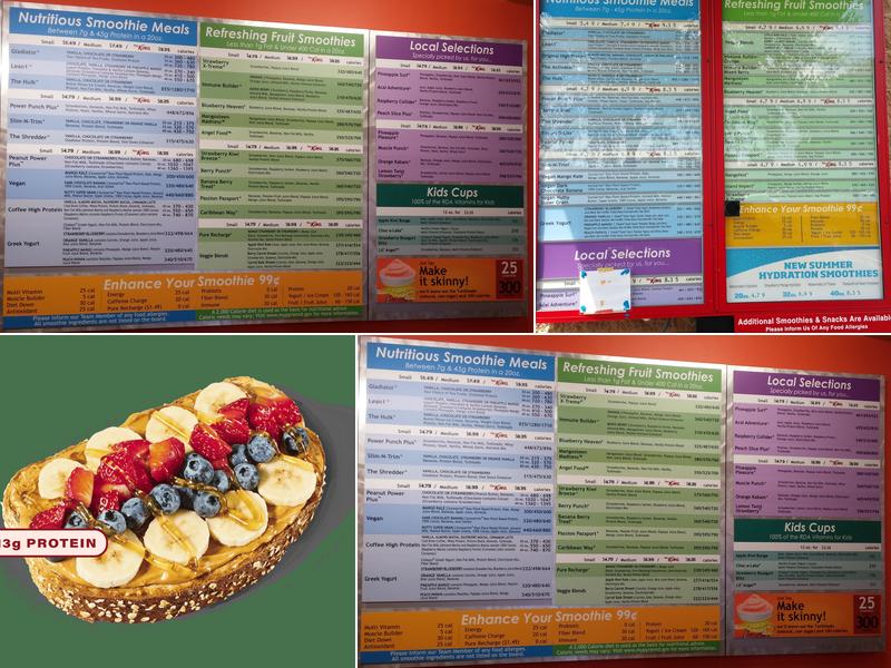 Smoothie King Menu
