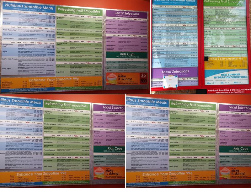 Smoothie King Menu