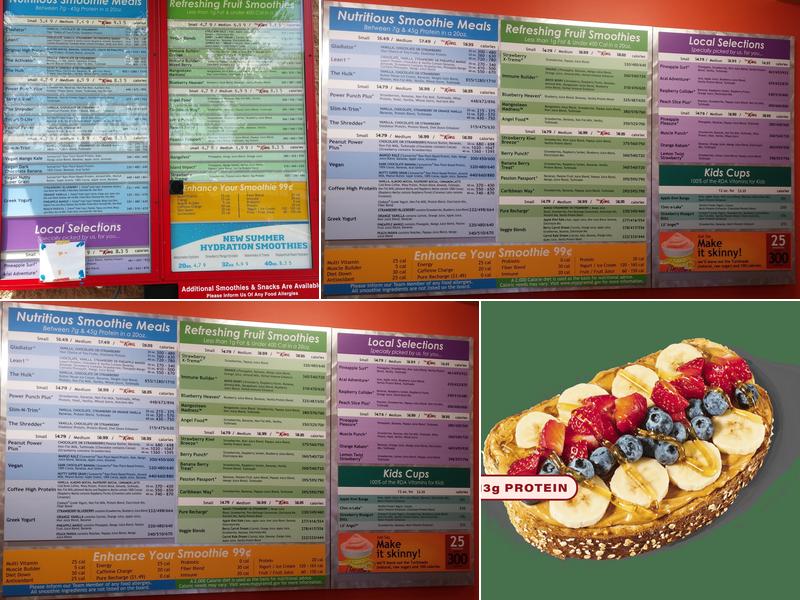 Smoothie King Menu