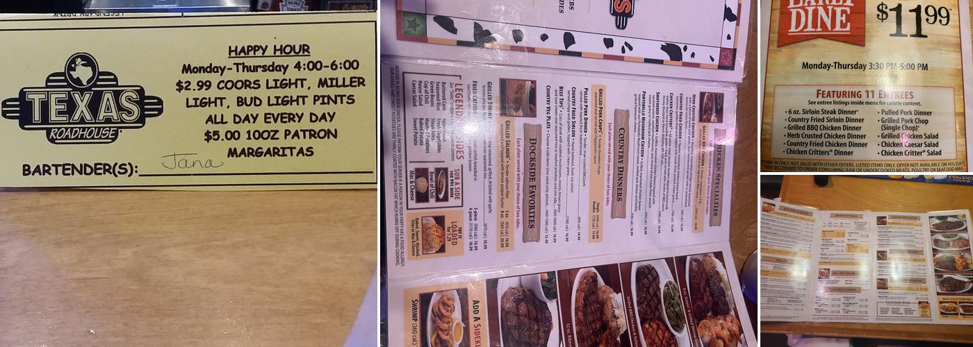 Texas Roadhouse Menu