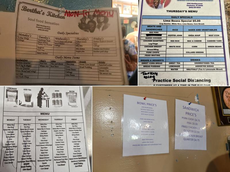 Bertha's Kitchen Menu