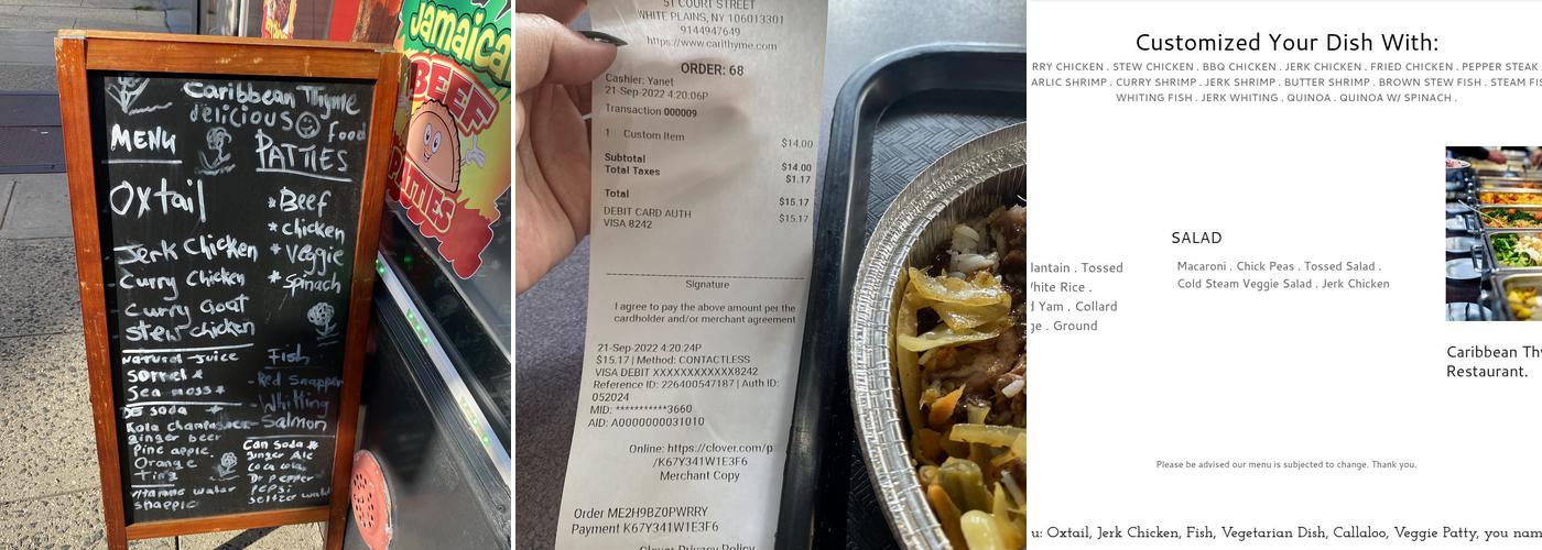 CARIBBEAN THYME Menu