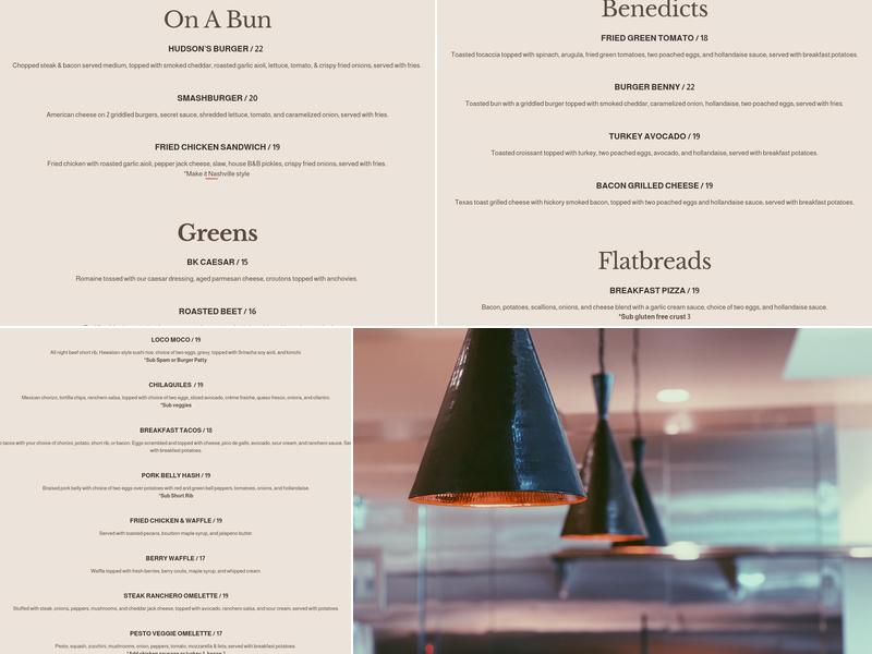 Burban Kitchen Menu