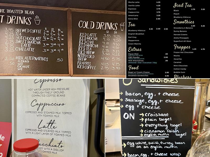 The Roasted Bean Menu