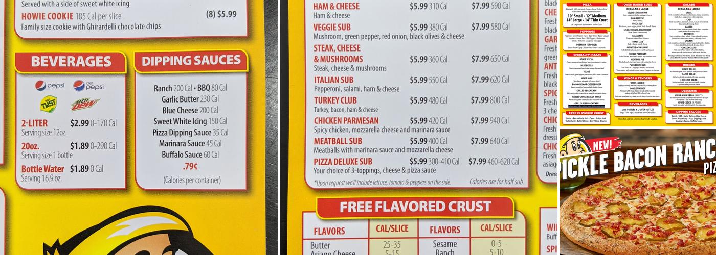 Hungry Howie's Pizza & Subs Menu