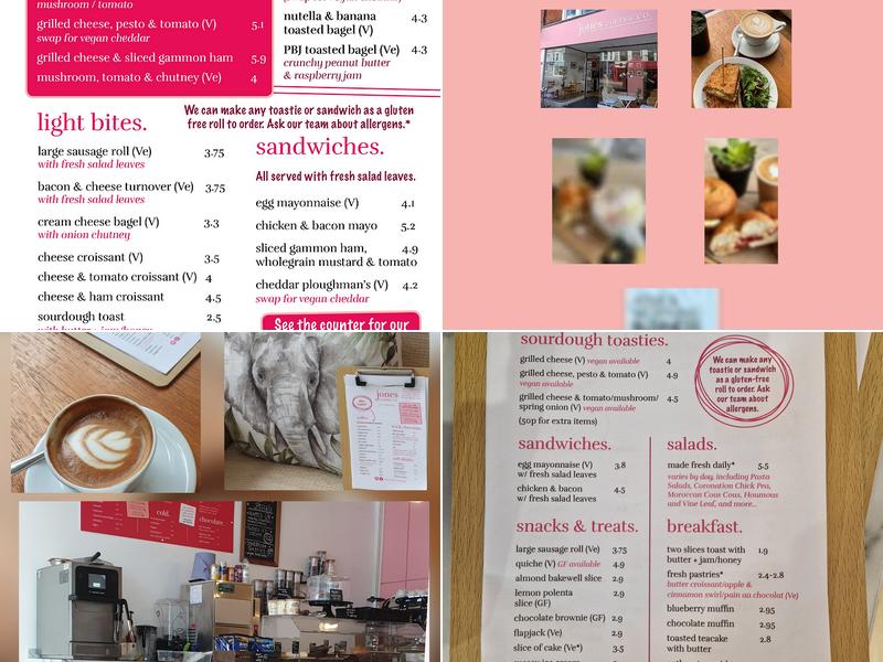 Jones Coffee Co. Menu