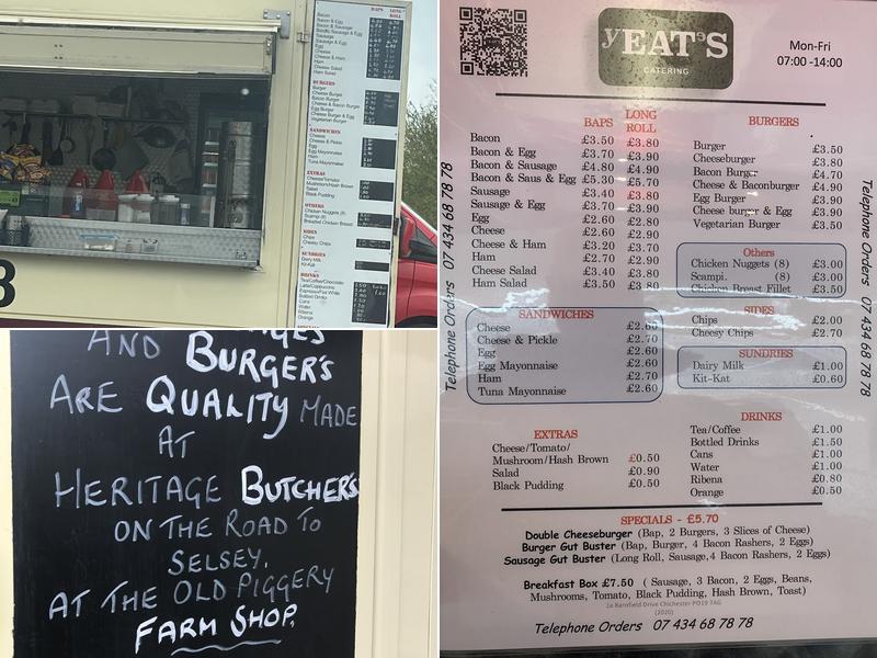 Yeates Catering Menu