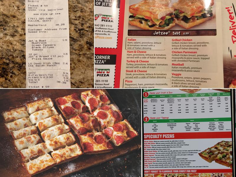 Jet's Pizza Menu