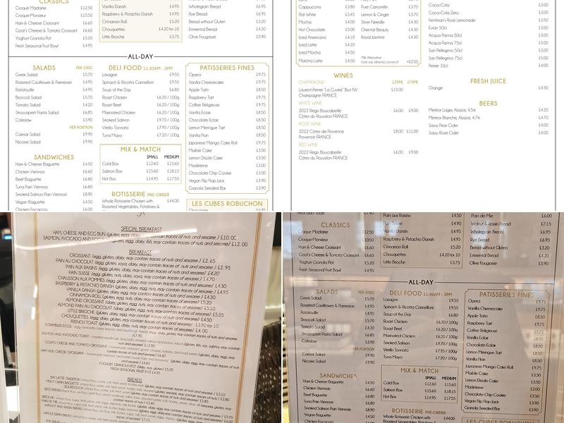 Le Deli Robuchon Piccadilly Menu