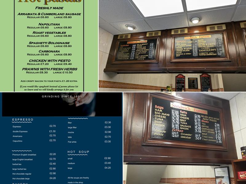 Sandwich Express Menu