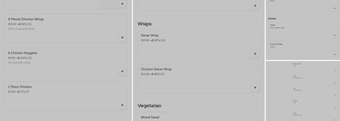 Walworth Kebab House London Menu