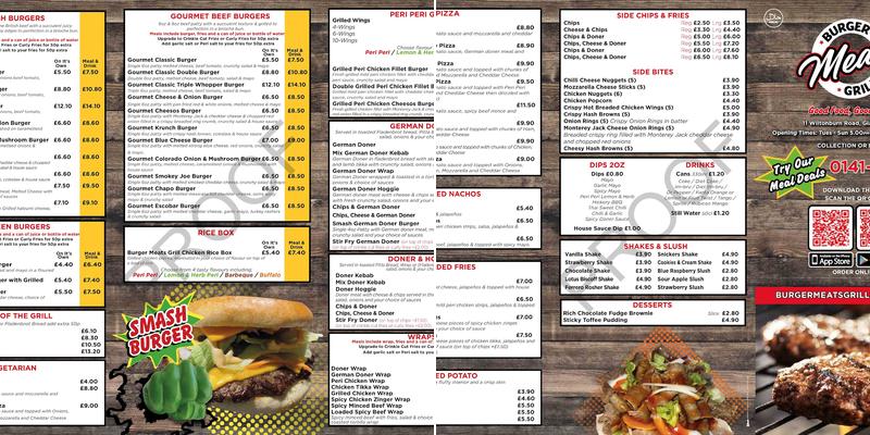 Burger Meats Grill Menu