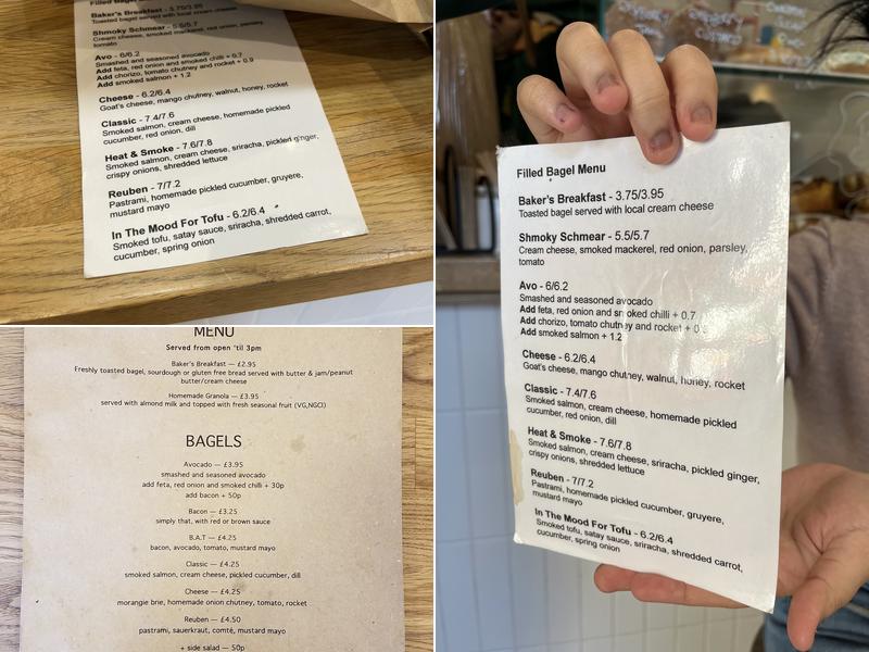 The Bearded Baker Menu