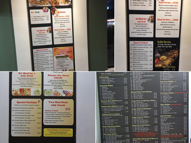 Sky City Belfast Menu