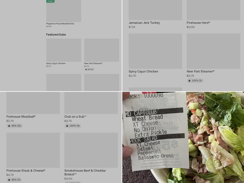 Firehouse Subs Myrtle Ridge Menu