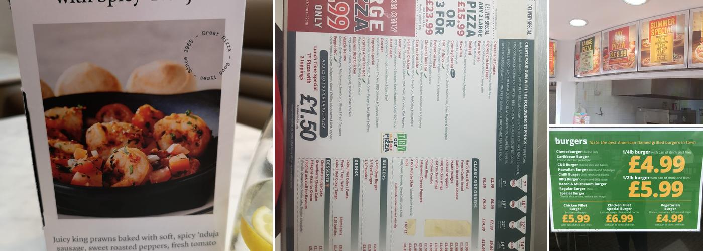Pizza Express Menu