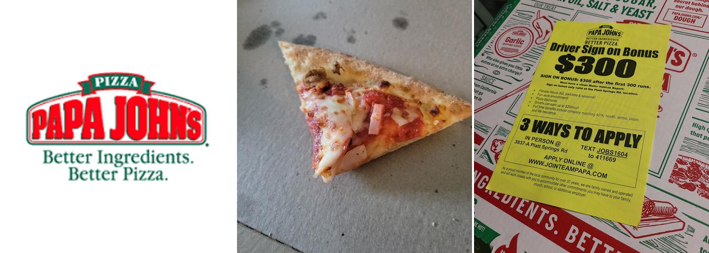 Papa Johns Pizza Menu