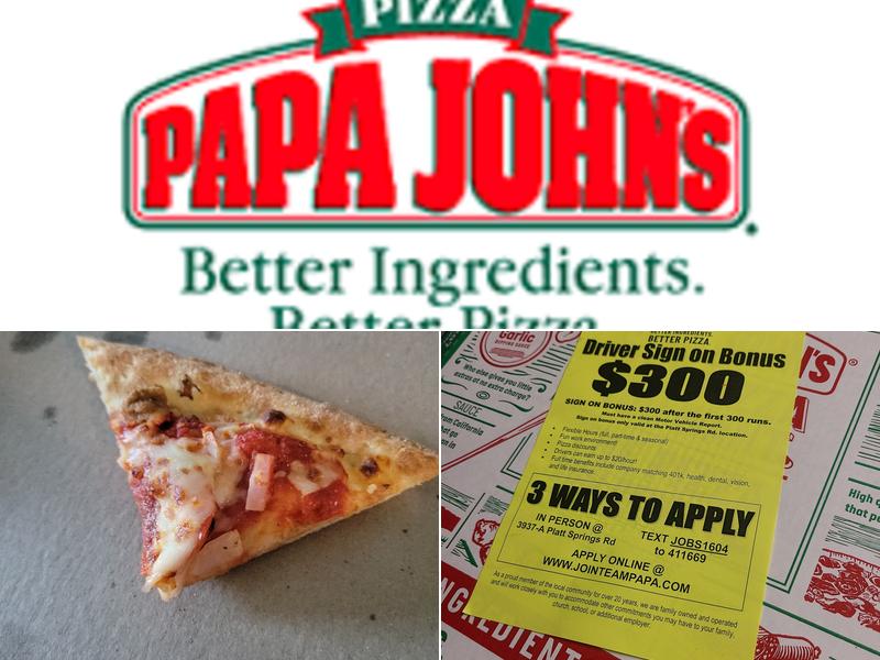Papa Johns Pizza Menu