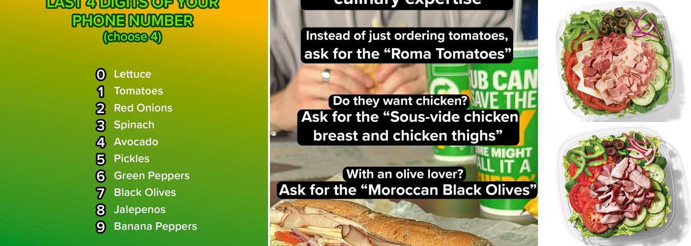Subway Menu