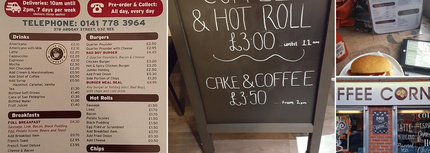 Coffee Corner Menu
