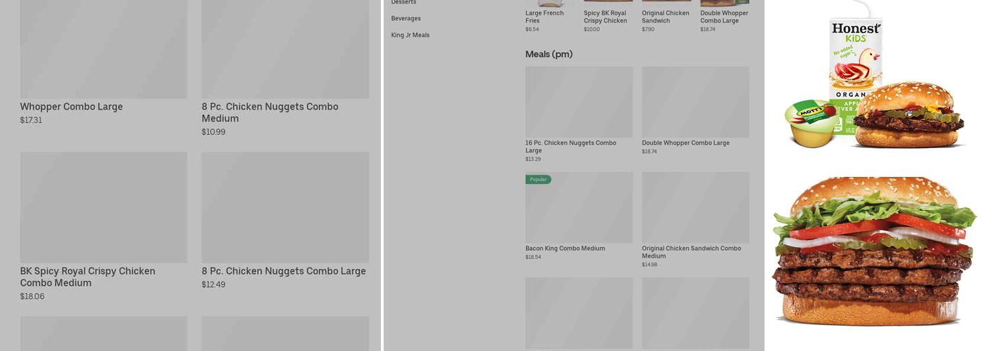 Burger King Menu