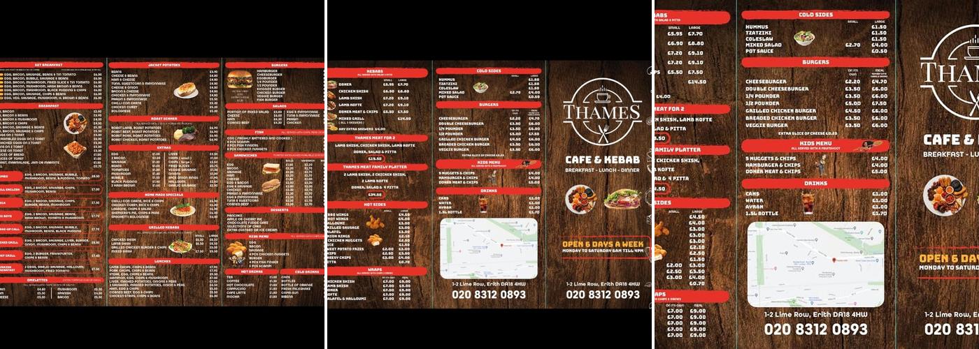 Thames Cafe Menu