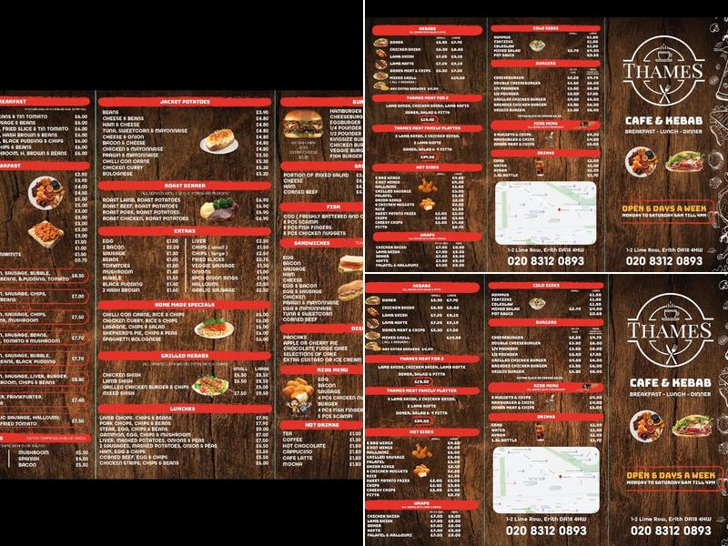 Thames Cafe Menu