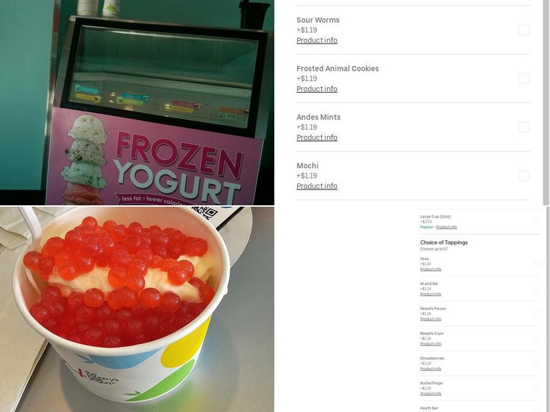 TCBY Clemson Menu