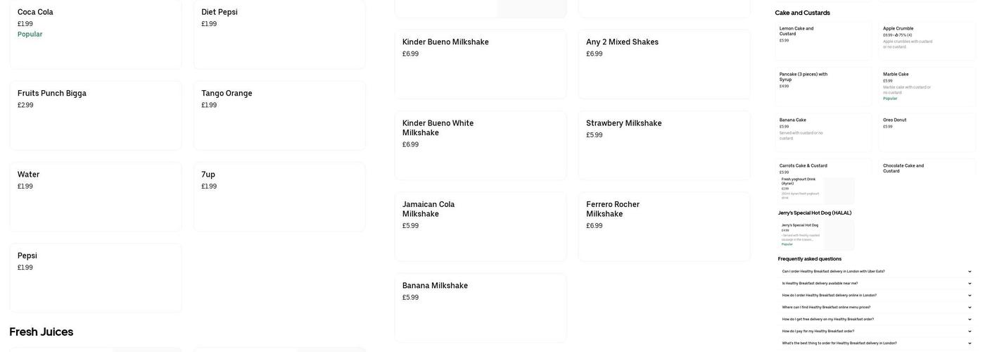 Forest hill food and wine Menu