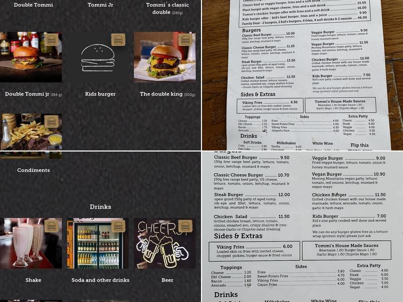 Tommi's Burger Joint Menu