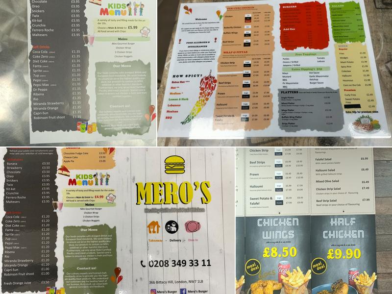Meros Burger Menu