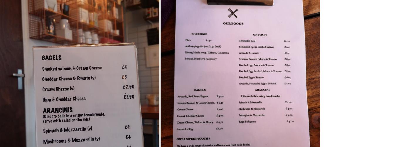 Viento Coffee Company Menu