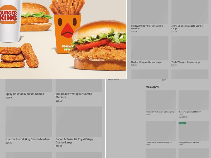 Burger King Menu